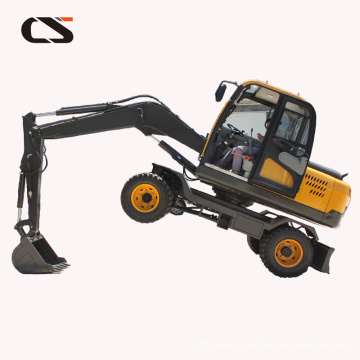 4WD light weight Small 7ton Mini wheel excavator